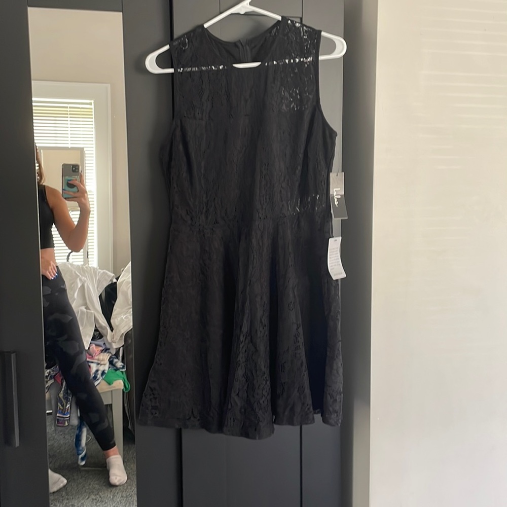 black lace dress